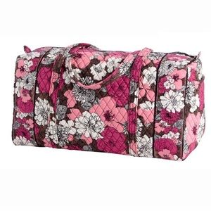 Vera Bradley Mocha Rouge Large and Small Duffels